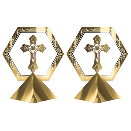 Beistle 11.5" 3D Foil Religious Centerpieces, 2ct.